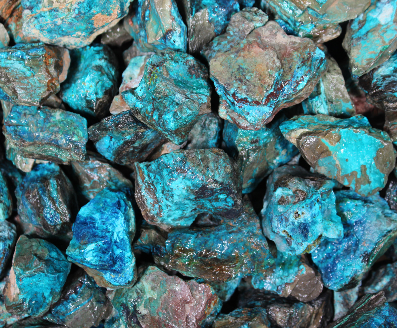 Chrysocolla "A" Grade - Rough Rocks for Tumbling - Bulk Wholesale options