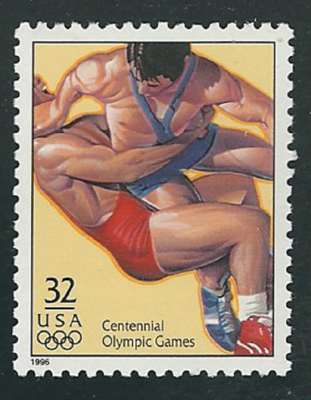Scott # 3068-f...32 Cent... Olympics/Wrestling...2 Stamps... MNH