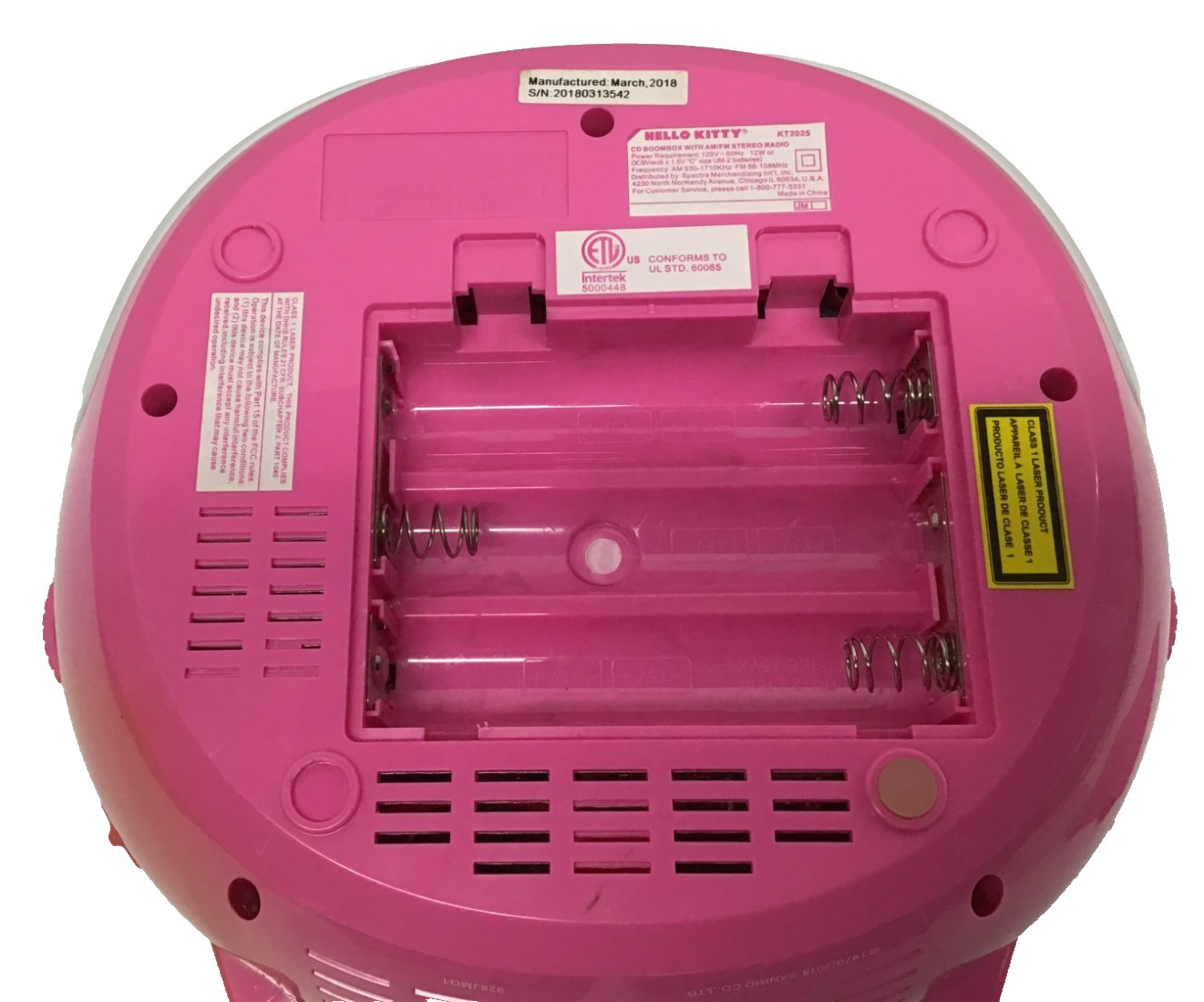 Hello Kitty CD Player Boombox AM FM Radio