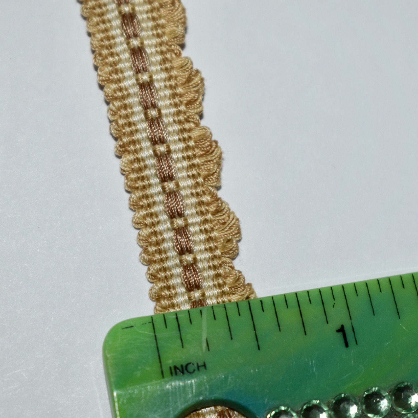 6.53 yds (4pcs=235") Samuel & Sons LANCASTER GIMP Beige 1/2"wide Trim