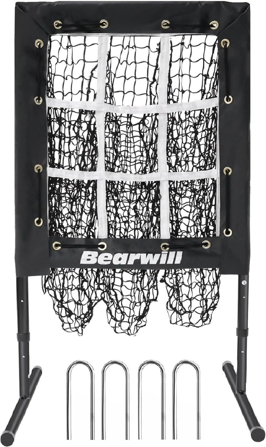 Pitching Net, 9 Hole Pitching Net with Strike Zone, Adjustable Baseball Softb...