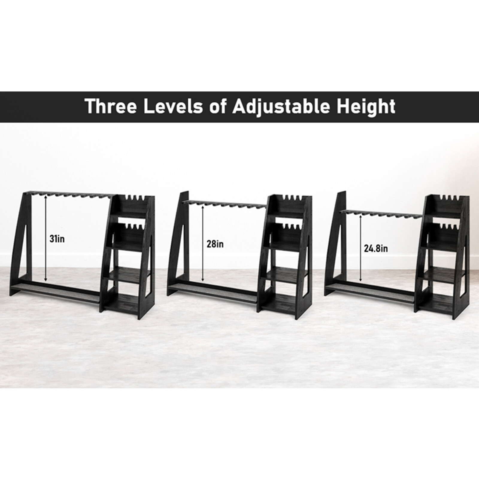 Wooden Gun-Rack Rifle + Pistol Standing Rack Indoor & Outdoor Display