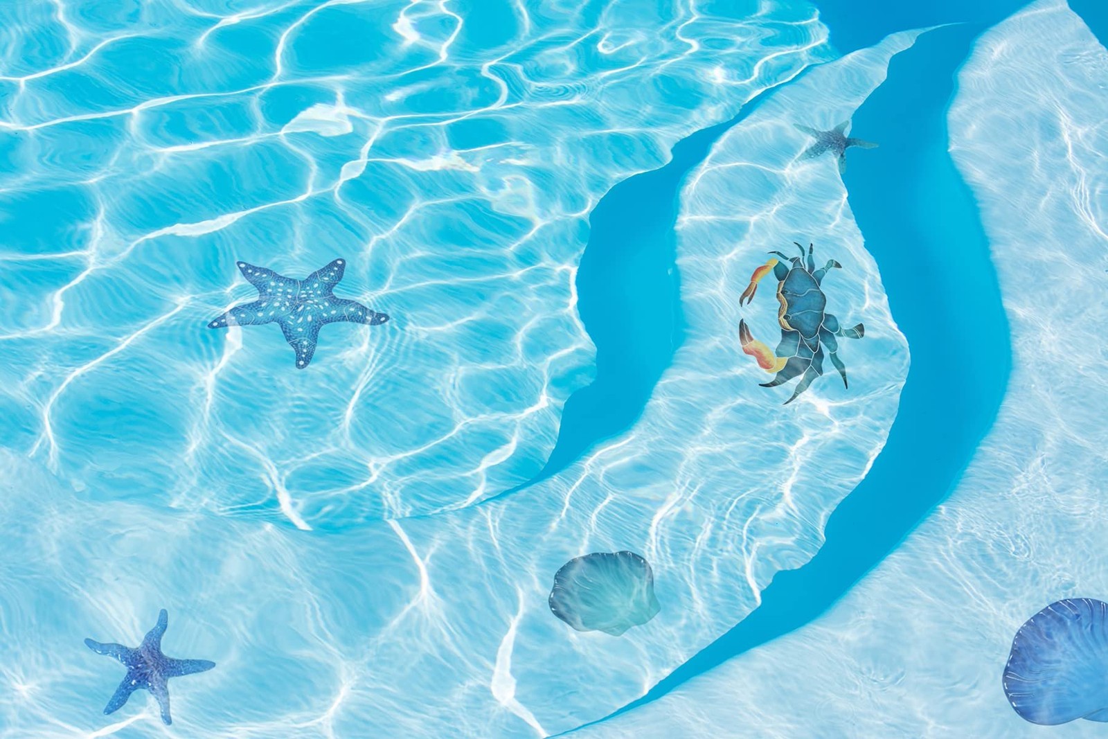 Starfish Ceramic Pool Mosaic (10")