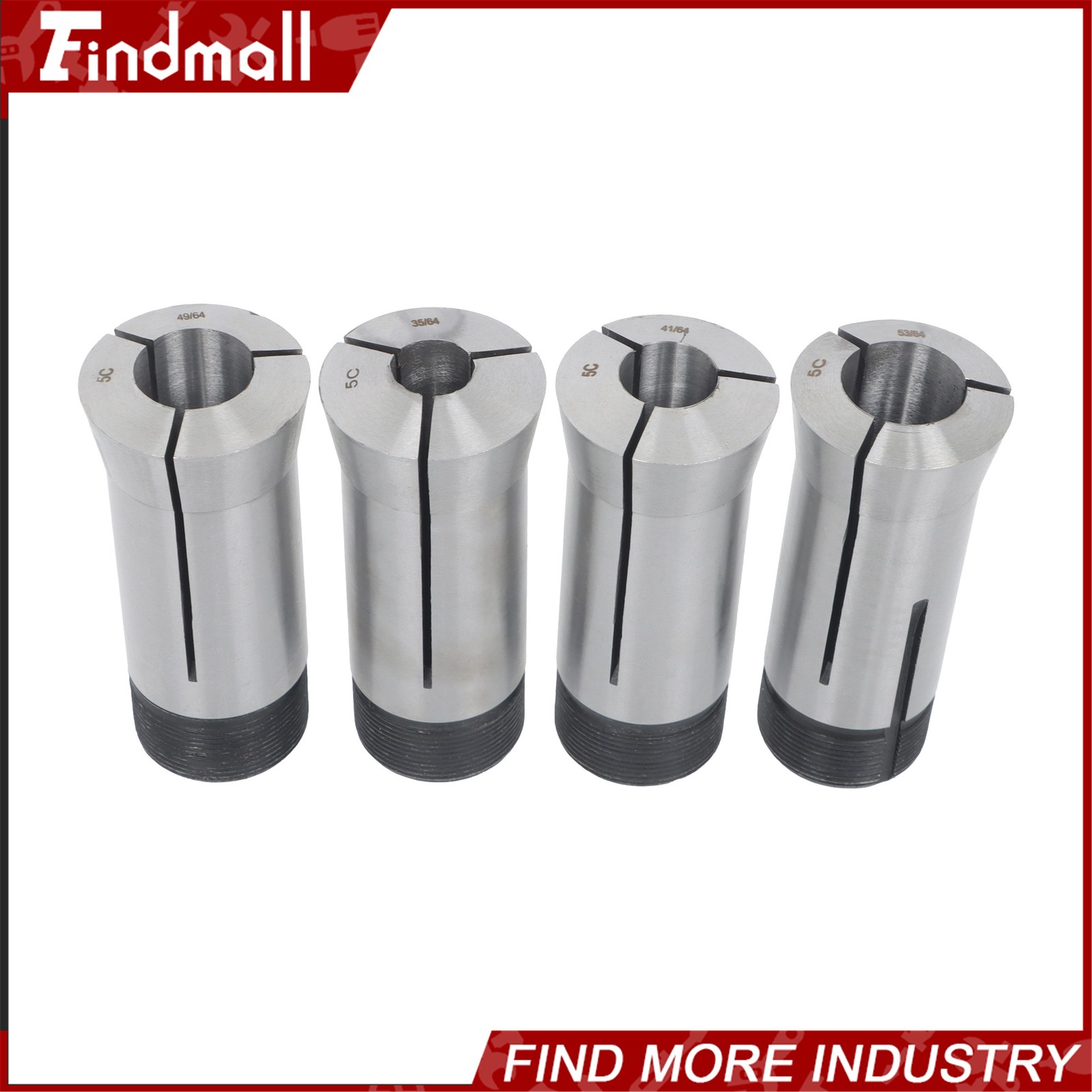 Findmall 57 Pack 5C Collet Set Fractional 1/8" to 1" High Precision Lathe