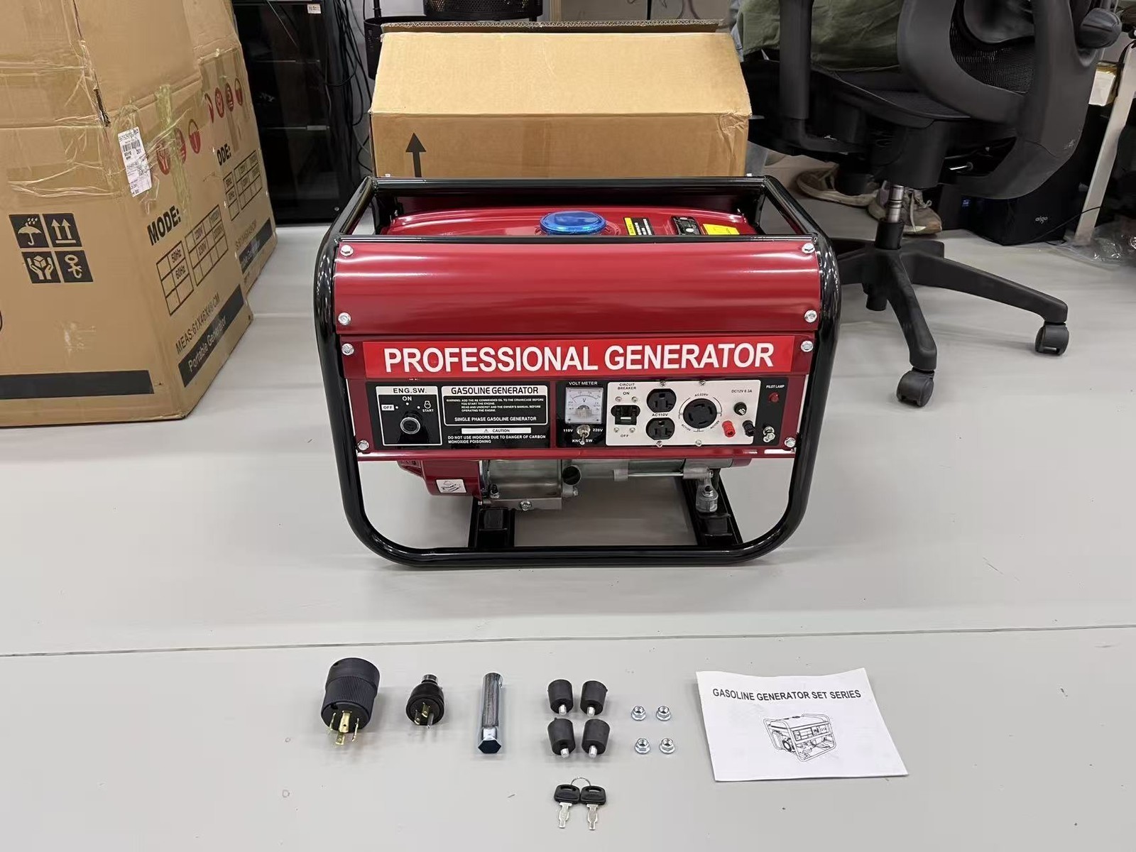 5000W Portable Generator Gas Powered 4 Stroke for Home Backup Construction