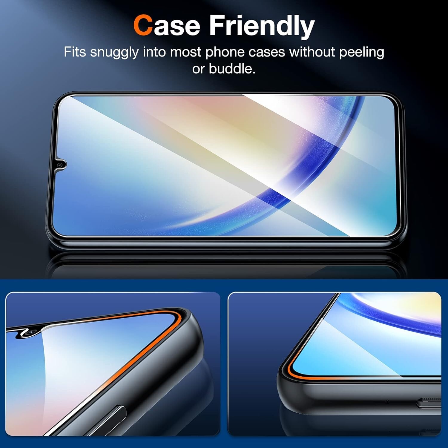 For Samsung A71 A54 A34 A05 A21S Soft Silicone Case Glass Screen Protector