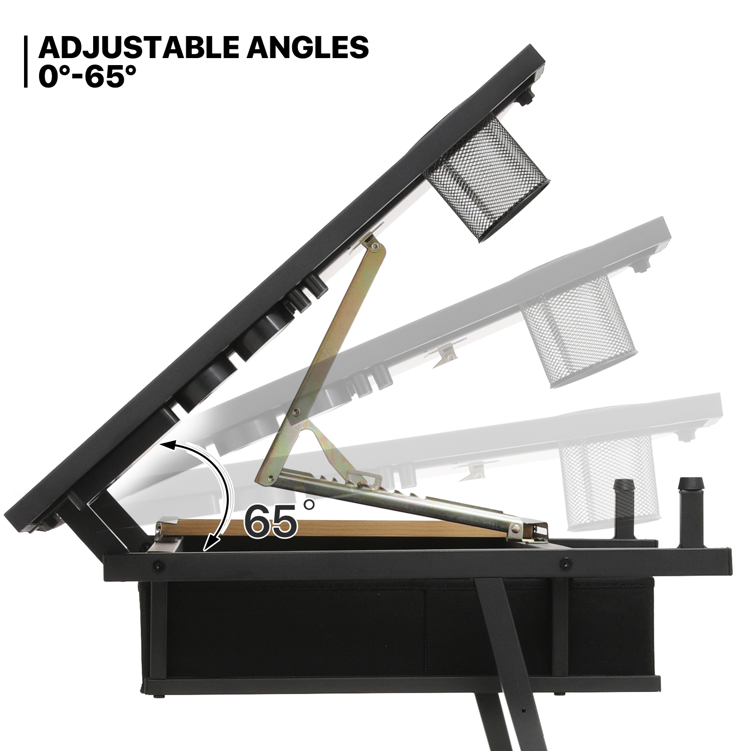 Drafting Drawing Table[STOOL+DRAWER]Adjustable Wood Tabletop Craft Work Station