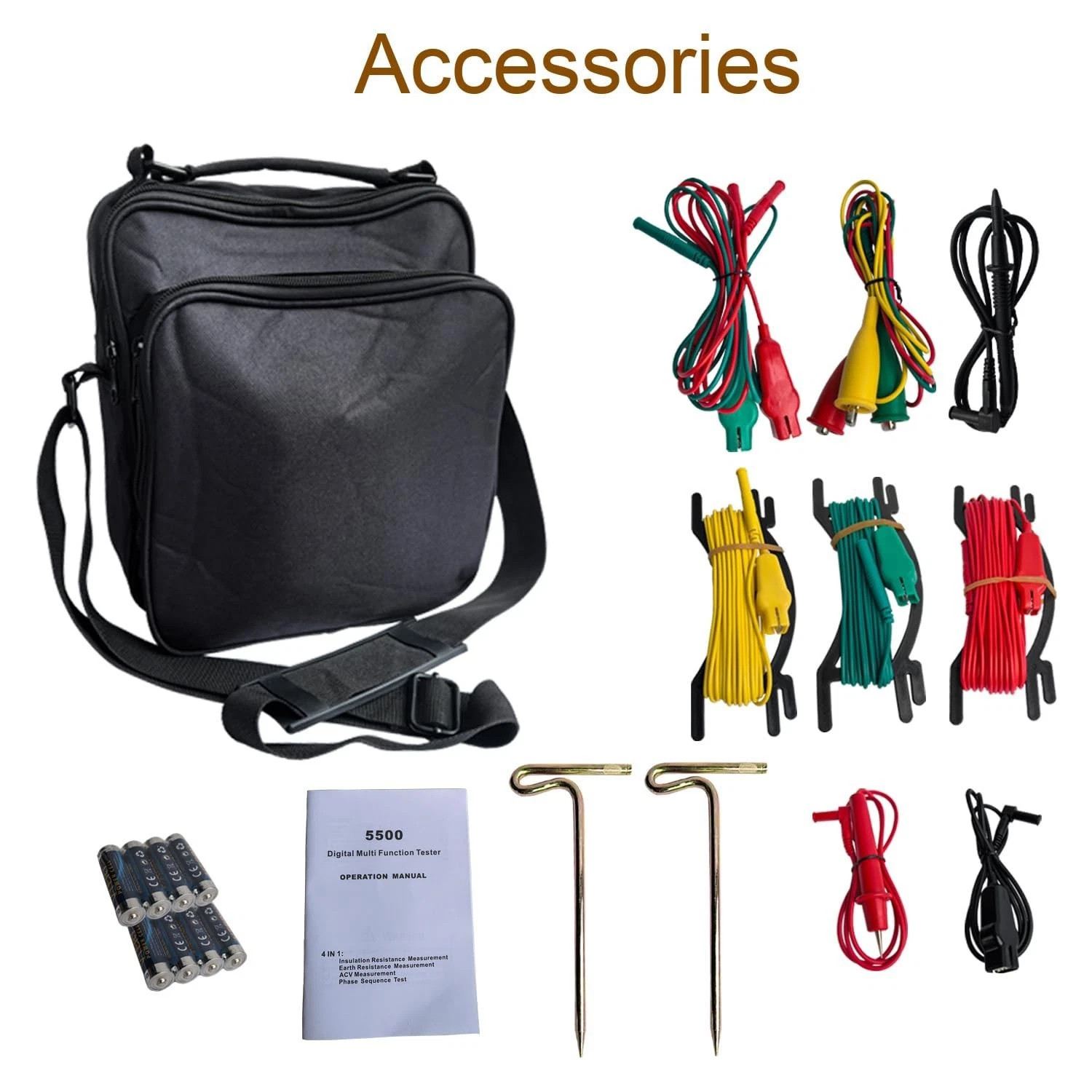 Ground Earth Resistance Tester &Digital Multimeter 20Ω/200Ω/2000Ω 600V Auto-Rang