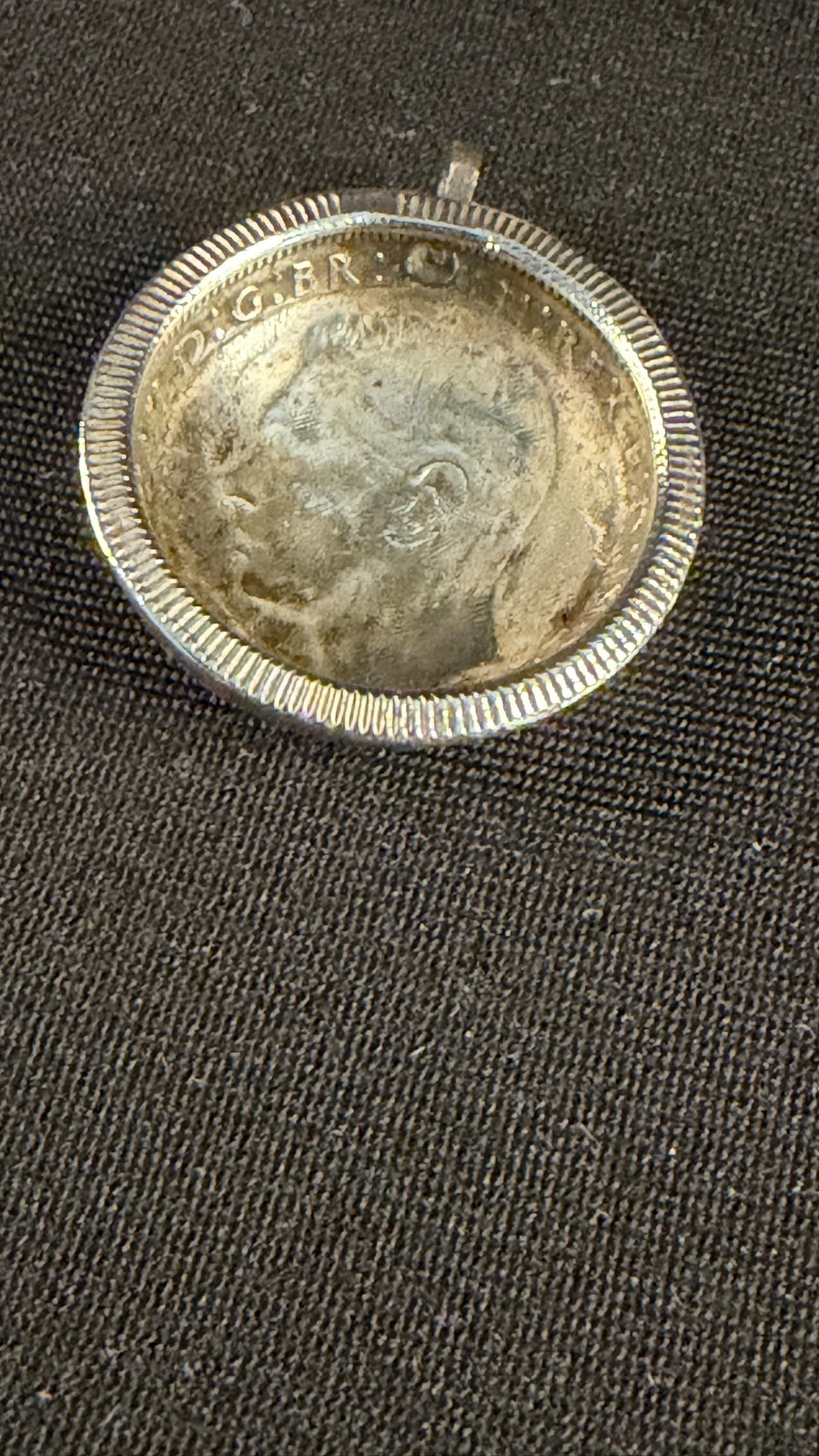 1943 Austrailian Sterling Silver Florin made into a Pendant