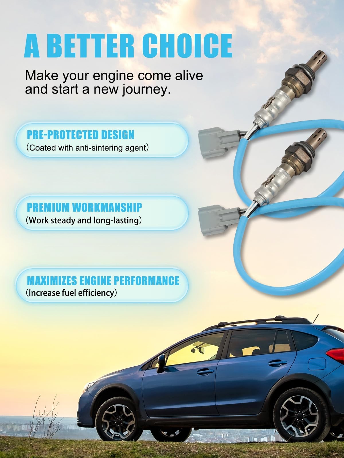 2PCS Downstream Oxygen Sensor O2 for Nissan Titan Armada Infiniti QX80