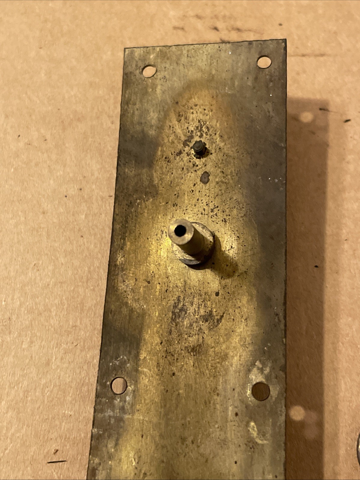 Antique English Barometer Brass Back Plate & Pulley Parts