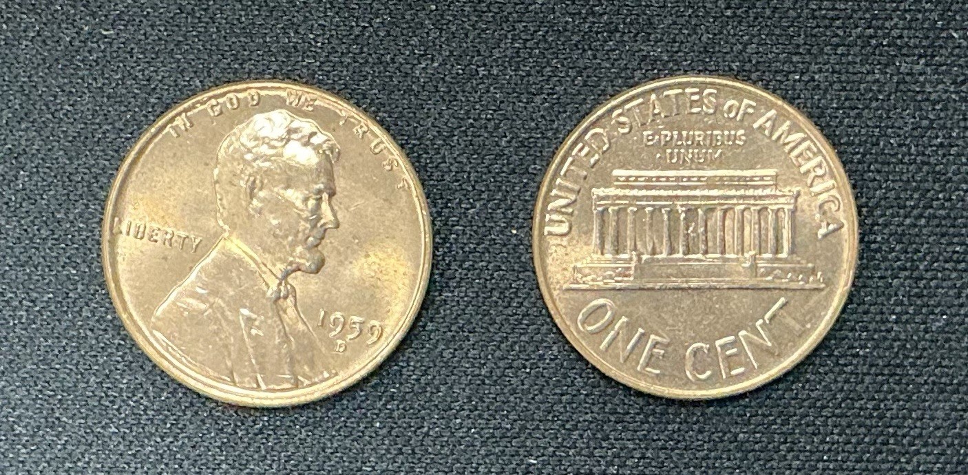 1959-D Lincoln Cent Roll ~ Uncirculated Full Red