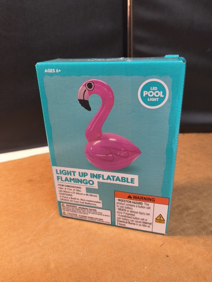 Light Up Inflatable Flamingo 14" LED Pool Light