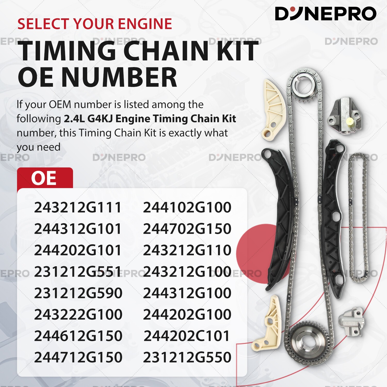 For Hyundai Kia 2.4L G4KJ Engine Rebuild Overhaul Kit Crankshaft Rods Timing VVT