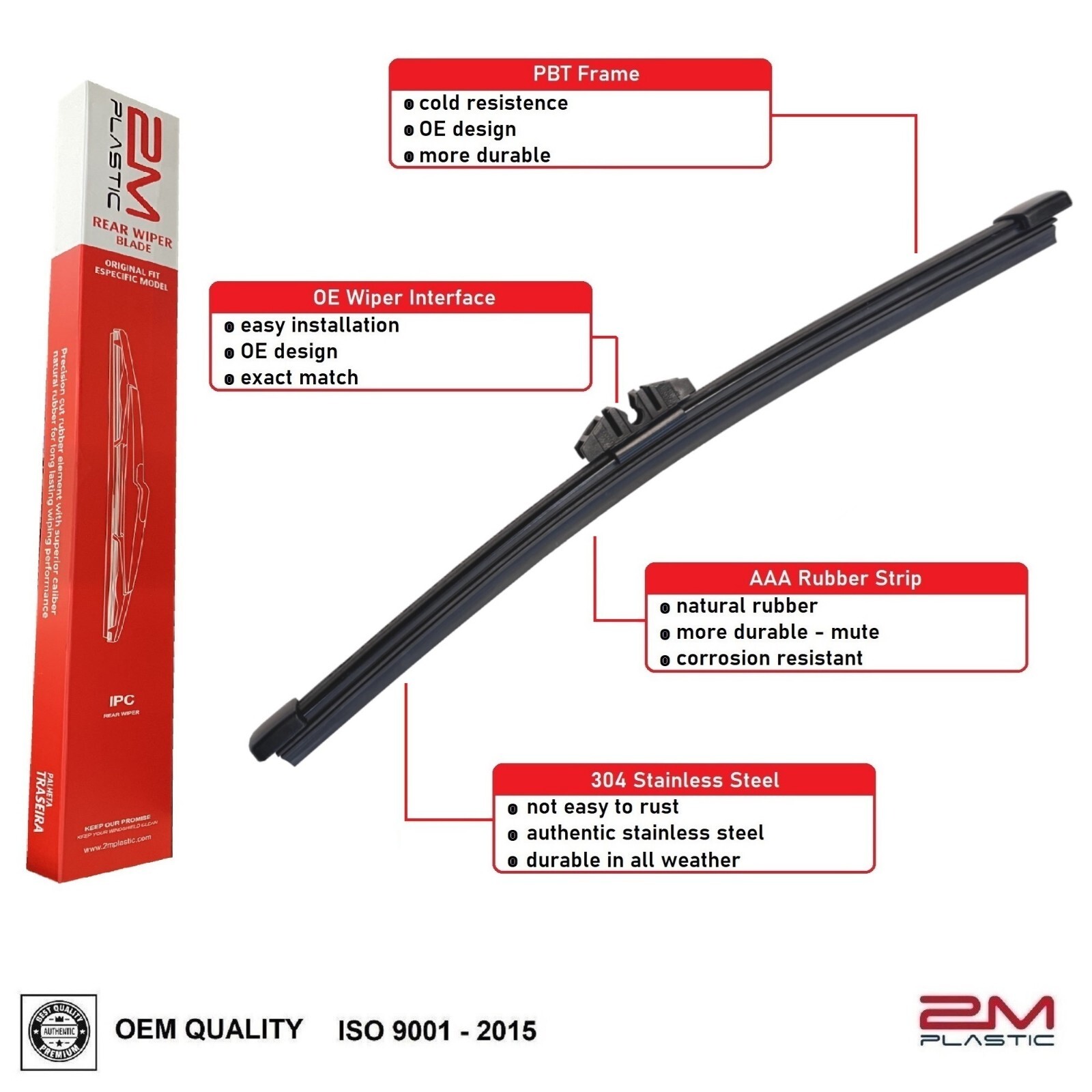 Rear Wiper Blade For FORD BRONCO SPORT 2021/.. M1PZ-17528-FA - WW-901 OE Quality