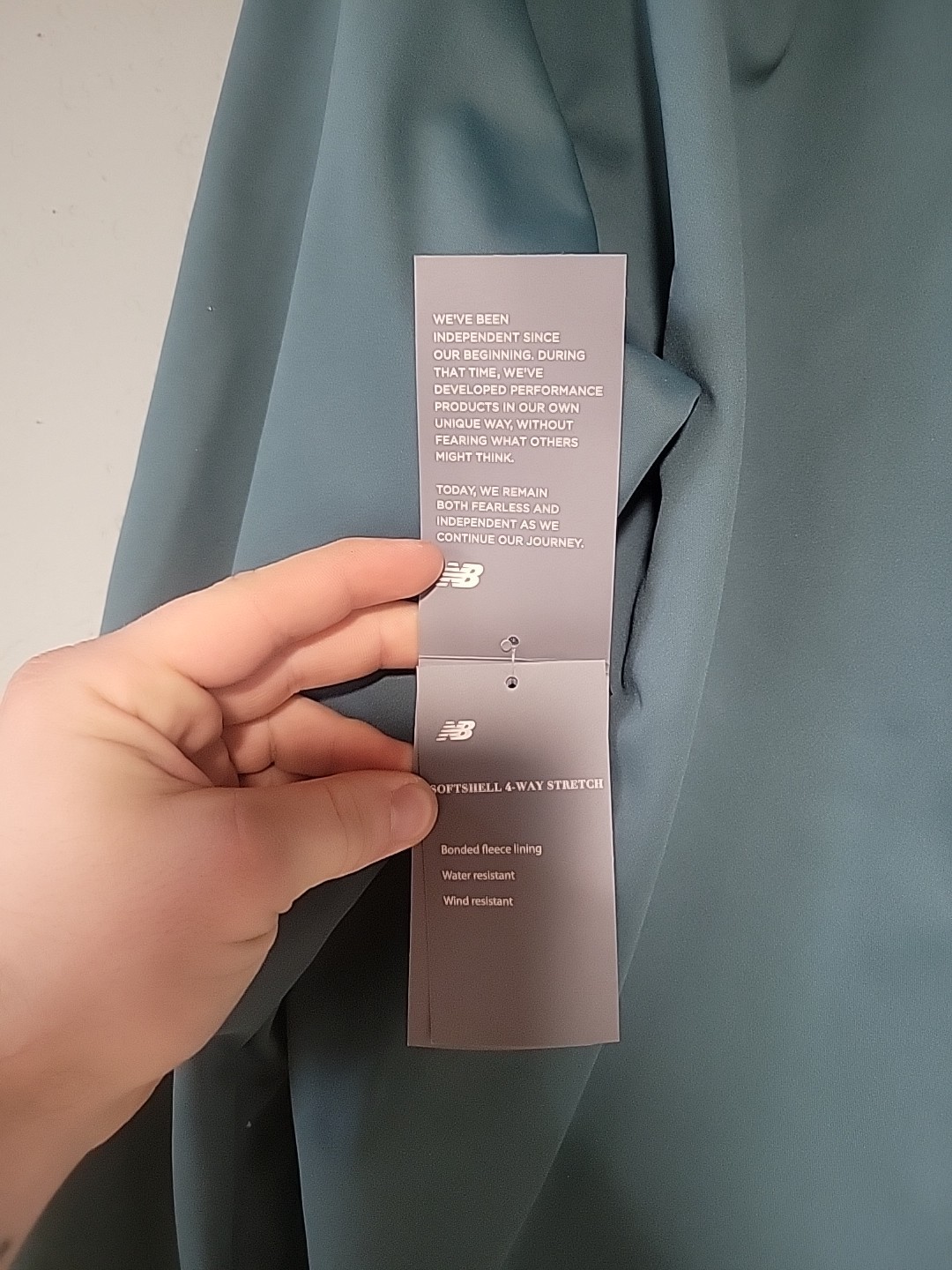 New Balance Softshell 4 Way Stretch Bonded Fleece Lining Water Resistant