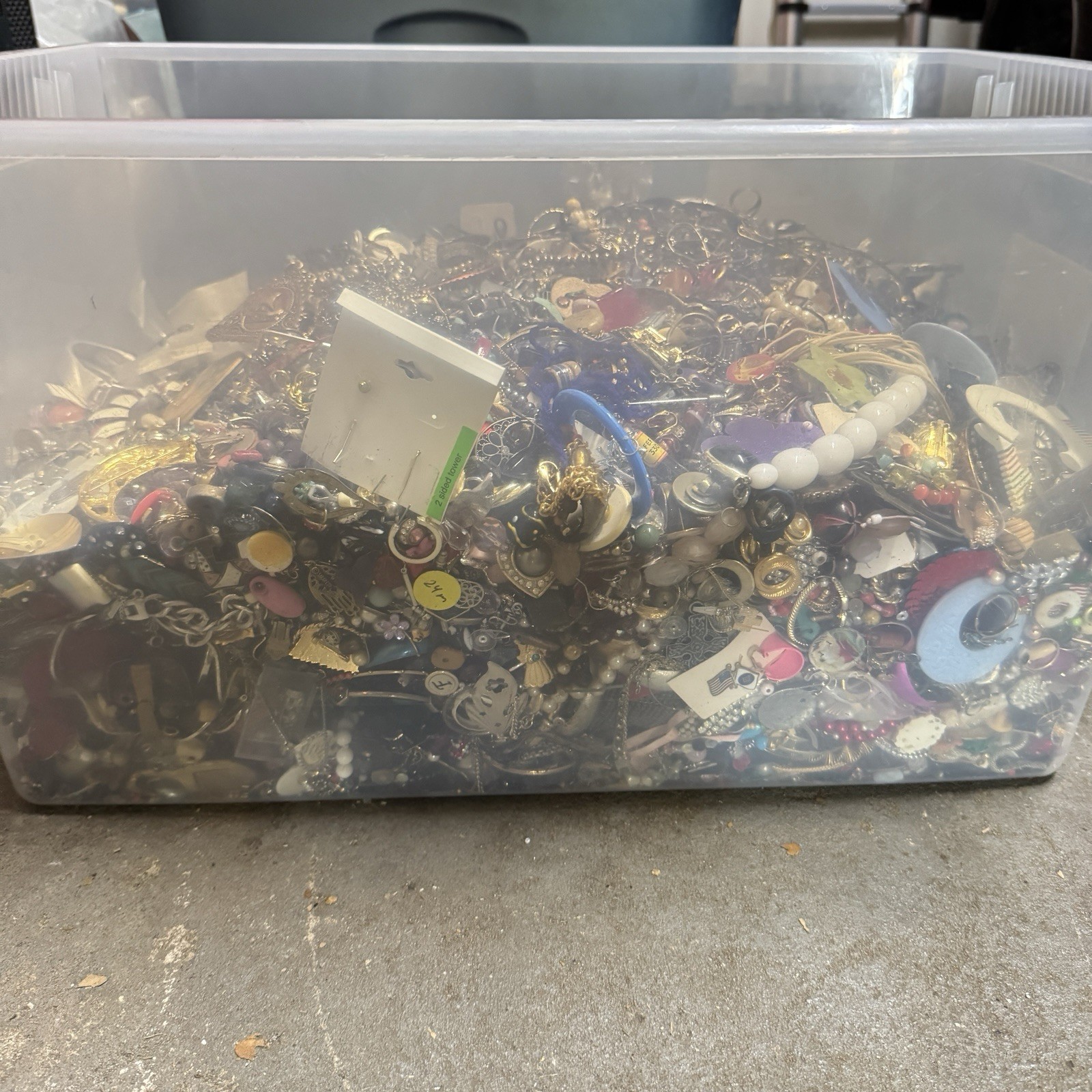 1 Pound Unsorted Tangled Jewelry Vintage Modern Wear Junk Mystery Treasure Hunt