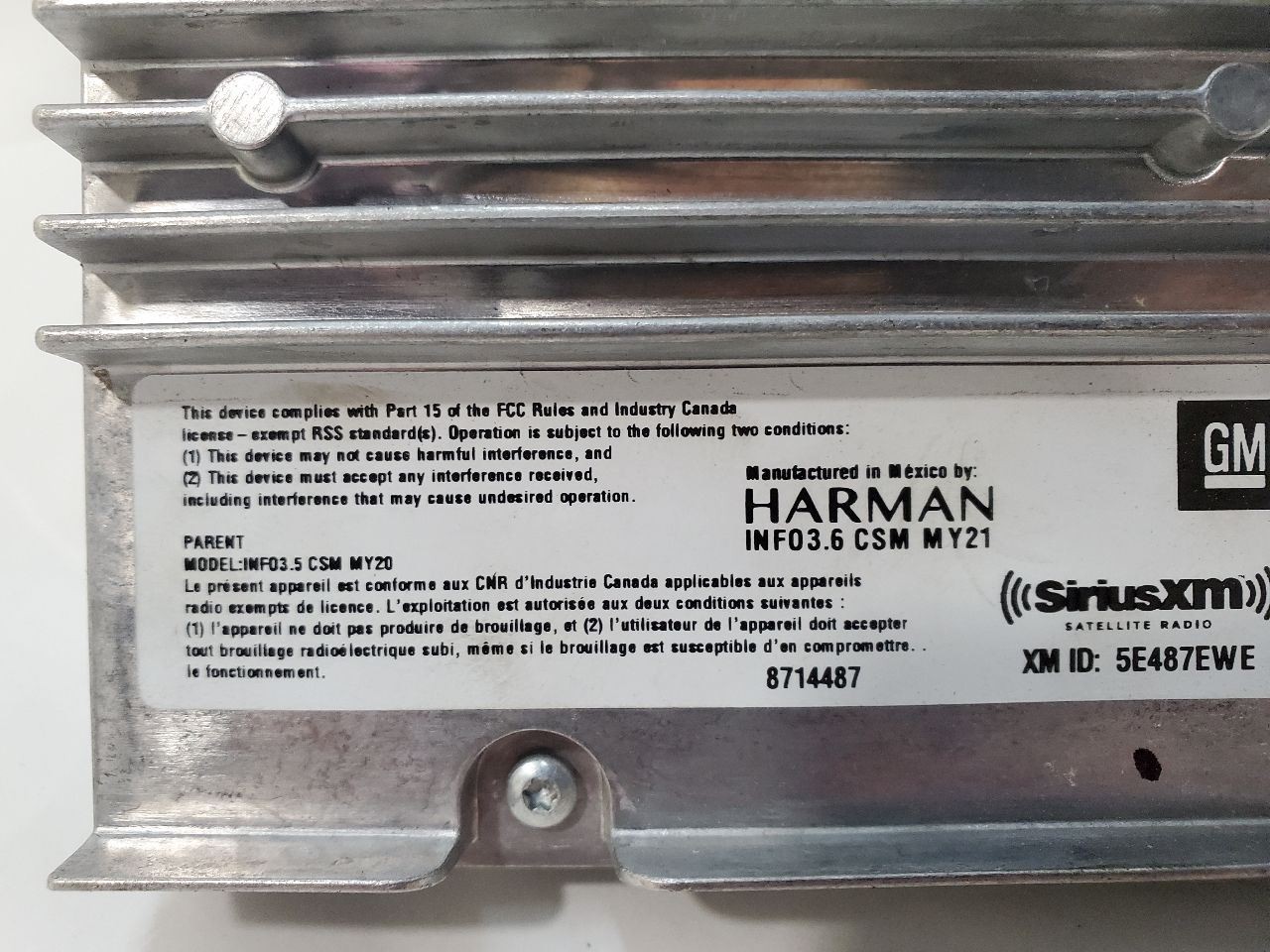 2022 Chevrolet Equinox OEM Harman Radio Receiver Module 588352398