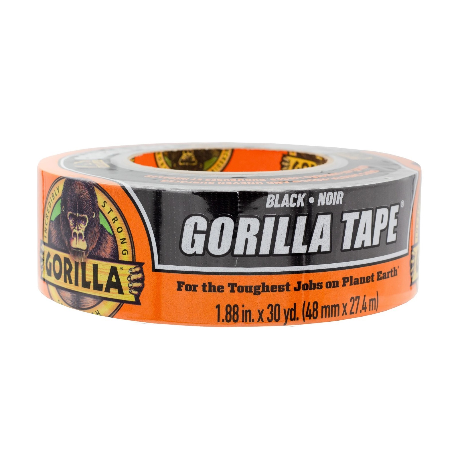 Gorilla 30 Yard Black Tough Duct Tape Single Roll, Pack of 1