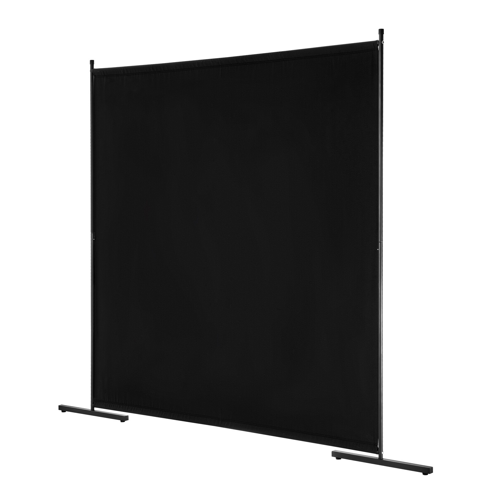 6FT Room Divider Single Panel Fabric Room Screen for Office Bedroom Black