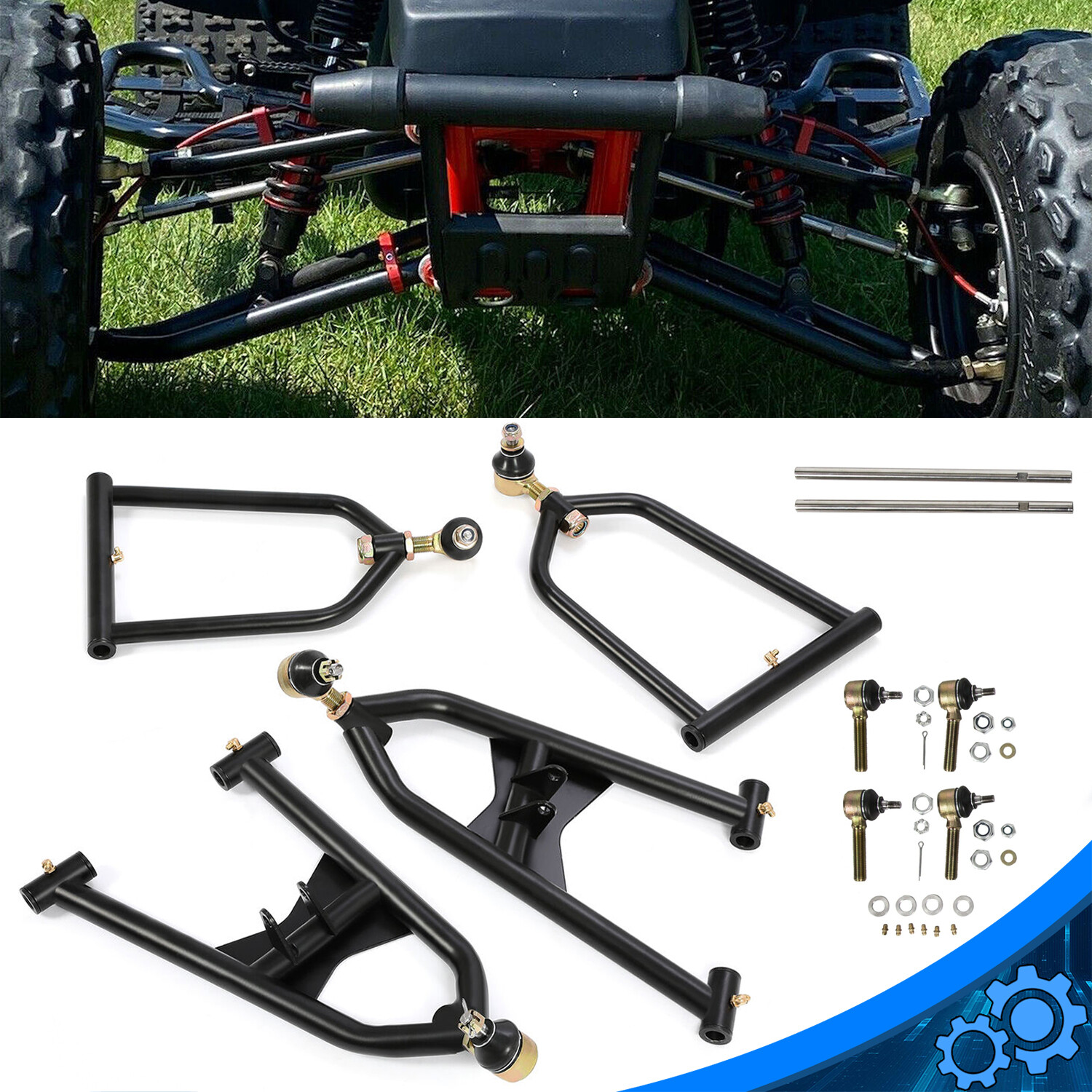 STAINLESS EXTENDED WIDER +2+1 A-ARMS FOR 1987-2006 YAMAHA BANSHEE 350 YFZ350 ATV