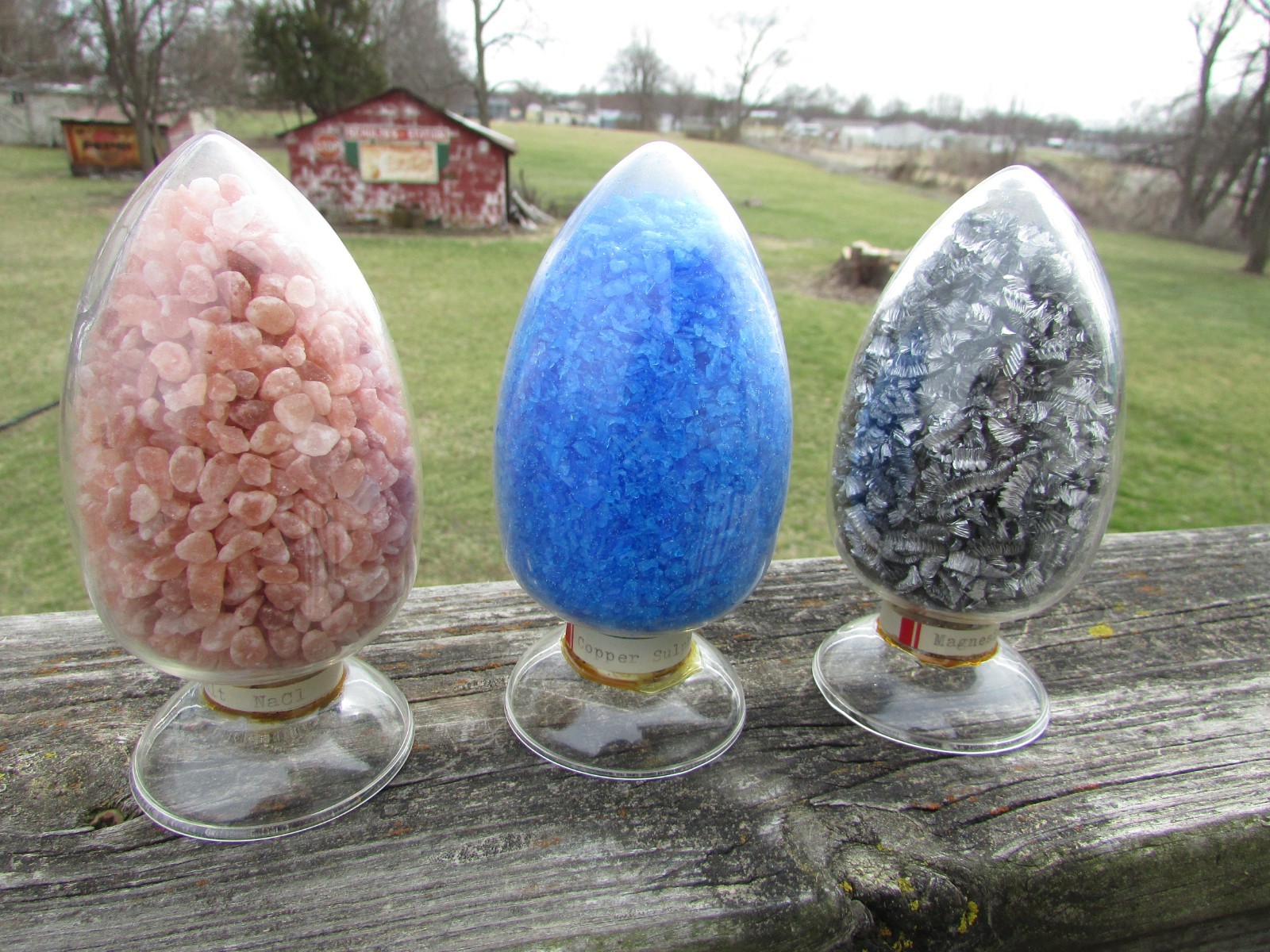 COPPER SULPHATE Show Bottle DISPLAY Dome LABORATORY APOTHECARY SCIENCE Chemical