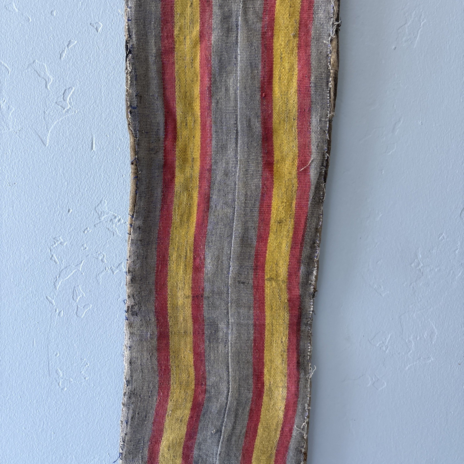 Yoruba Diviners Beaded Sash Nigeria Raised Beadwork Lizards Hanging Art 56” Vtg