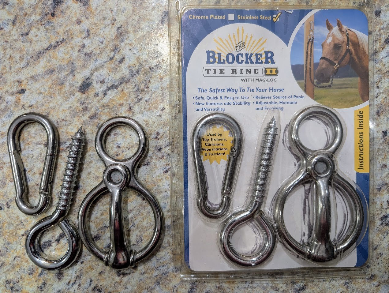 THE ORIGINAL BLOCKER TIE RING II WITH MAG-LOC STAINLESS STEEL - BRAND NEW