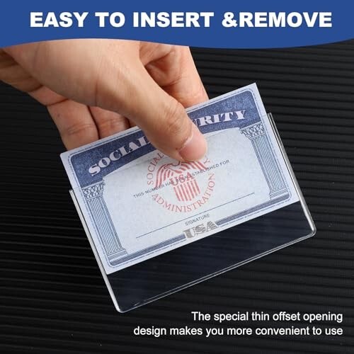 6 Pack Social Security Card Protector/Medicare Card Protector Sleeve/Social Card