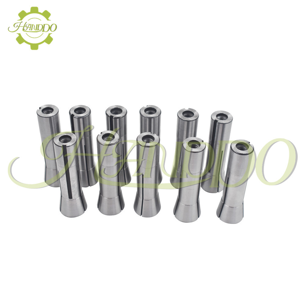 R8 Collet Set 1/8" 3/16" 1/4" 5/16" 3/8" 7/16" 1/2" 9/16" 5/8" 11/16" 3/4" 11PCS