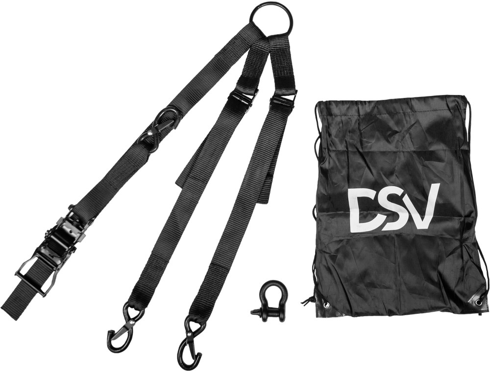 Fire Power 29-13098 3-Way 1.5in. Ratchet Tie-Down - Black