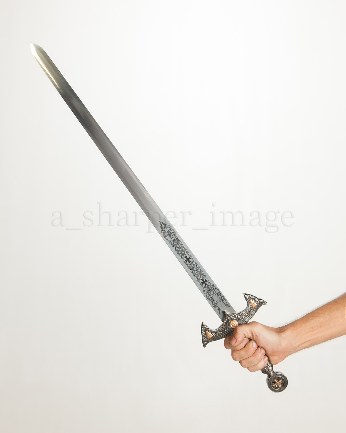 Medieval Templar Knight Crusader 30" Sword with Scabbard Renaissance Cosplay
