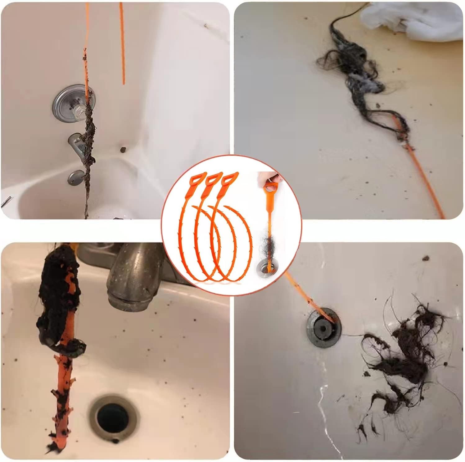 Drain Hair Catcher 20 Inch Drain Snake Shower Drain Hair Trap Clog Remover Lot