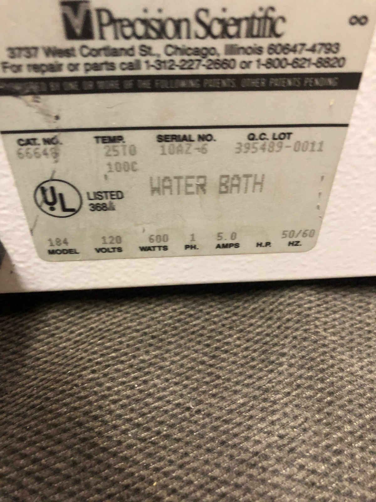 Thermo Fisher Scientific Precision Heated Lab Water Bath 184 Series