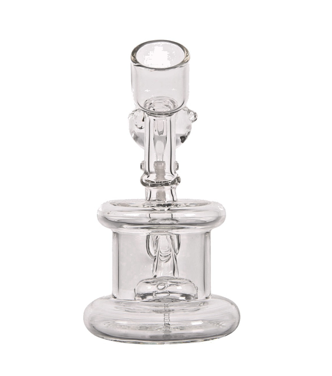 5" Mini Can Bong Glass Circ Perc Hookah Water Pipe Travel Size + 10mm Bowl