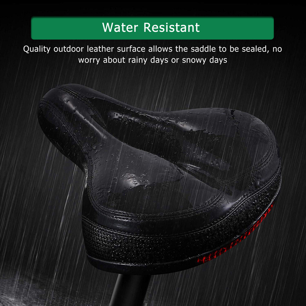 Bicycle Saddle Seat Comfort Wide Bike Seat Cushion Soft Padded Mountain Cruiser