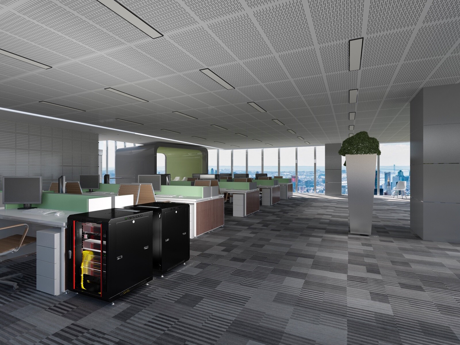 15U Sysracks Wall Mount IT Data Network Server Rack Cabinet Enclosure 24" Depth