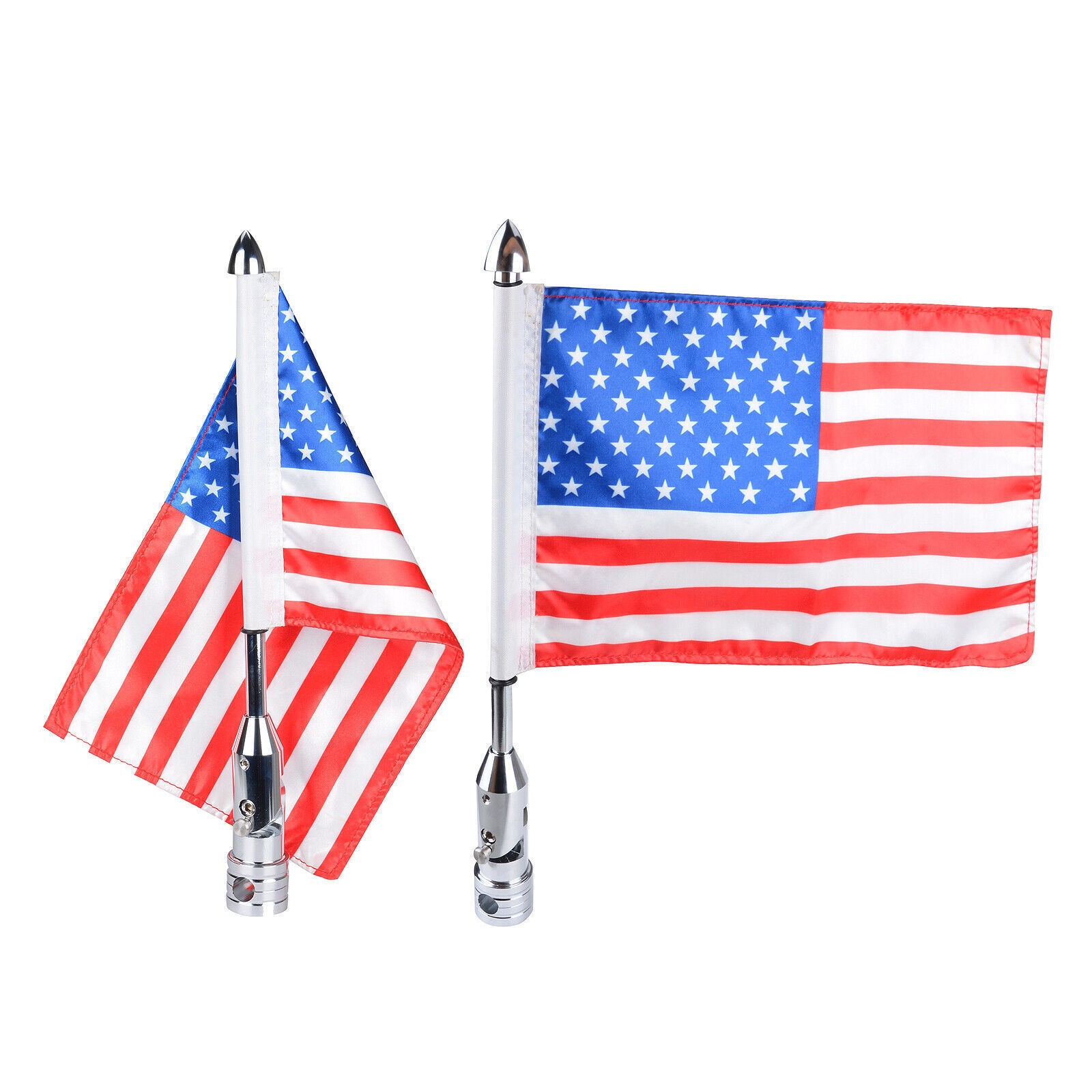 Motorcycle Flag Pole Mount 6x9" Flag American USA For Yamaha Harley Honda Motor
