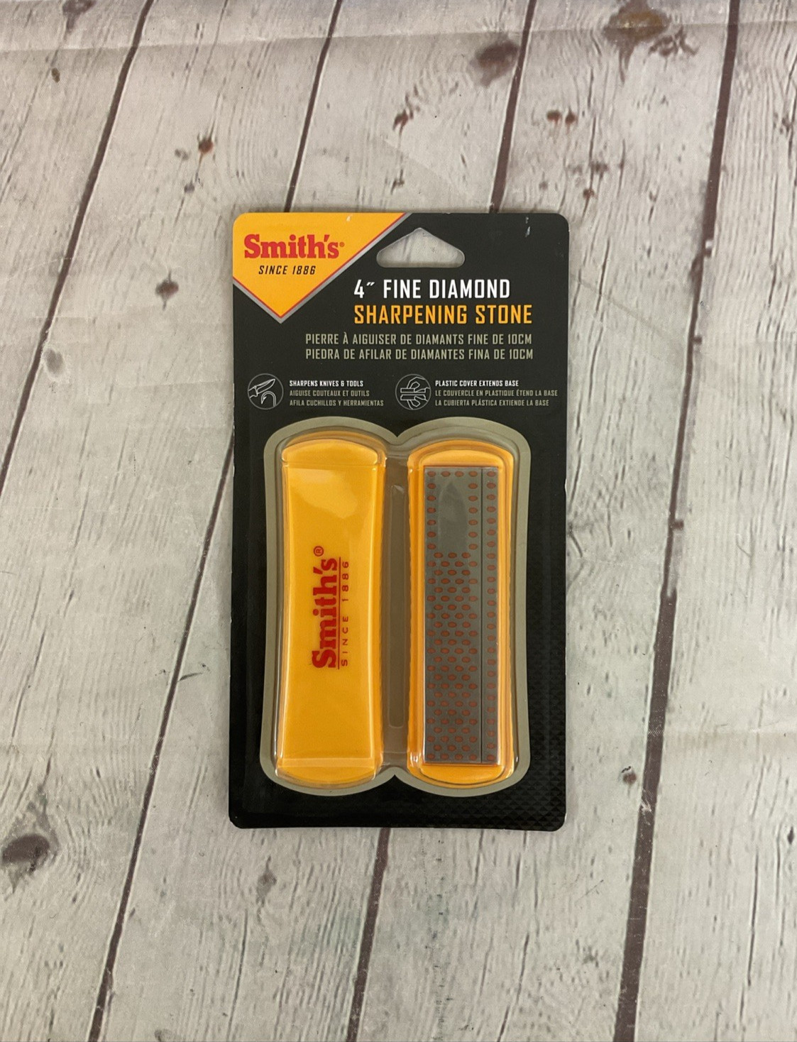 Smith's 50363 4" Fine Diamond Knife Tool Sharpening Stone 10cm