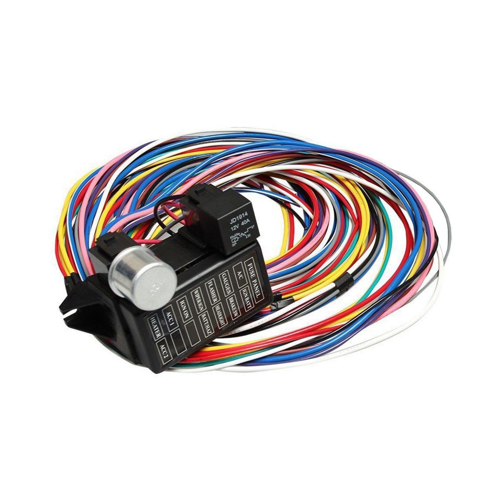 New 12 Circuit Universal Wiring Harness Muscle Car Hot Rod Street Rod XL Wires