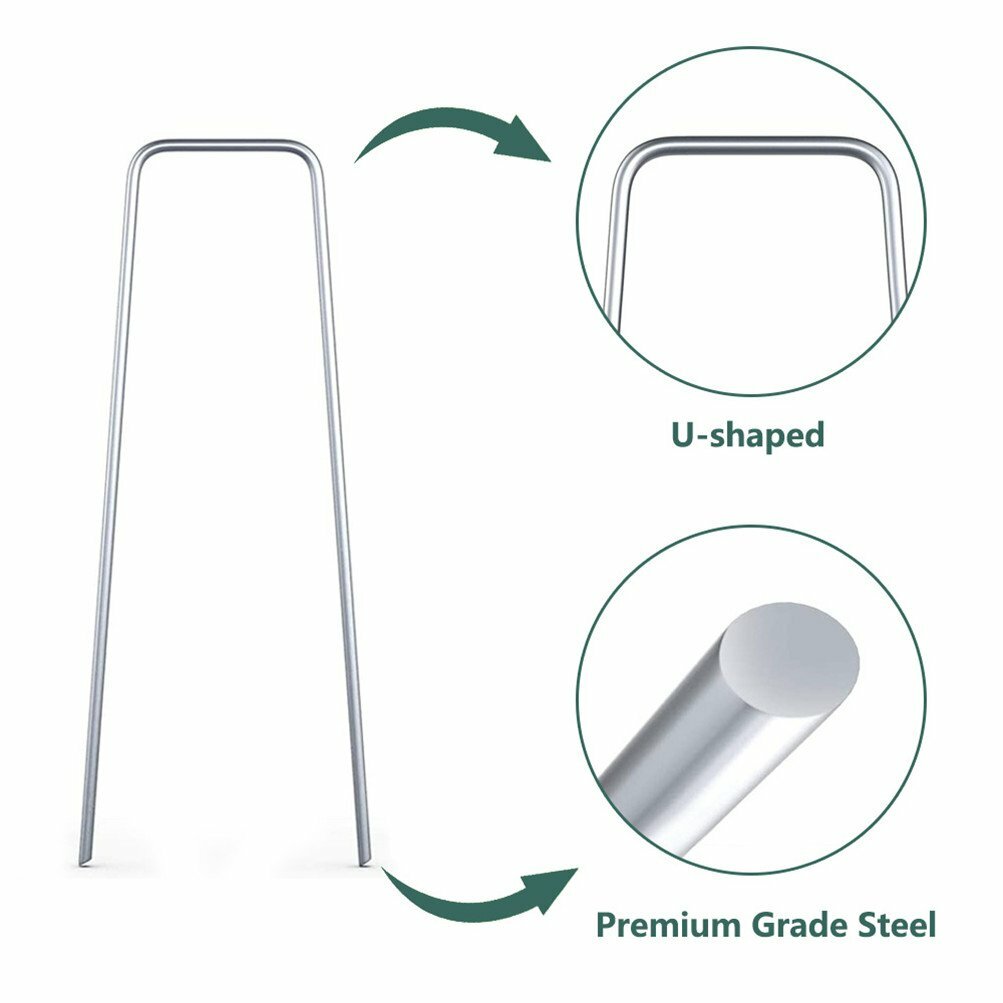 NEW 6 inch Landscape Sod Staples Sturdy Garden Stakes Weed Barrier Fabric Pins