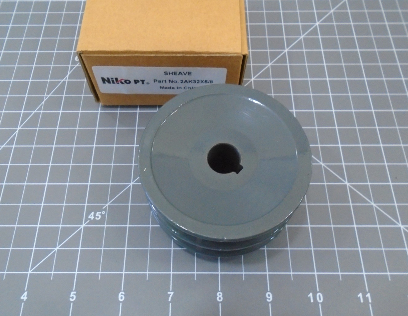 NEW Niko 2AK32X5/8 2 Groove V Belt Pulley 3.25" OD 5/8 Inch Shaft Bore Cast Iron