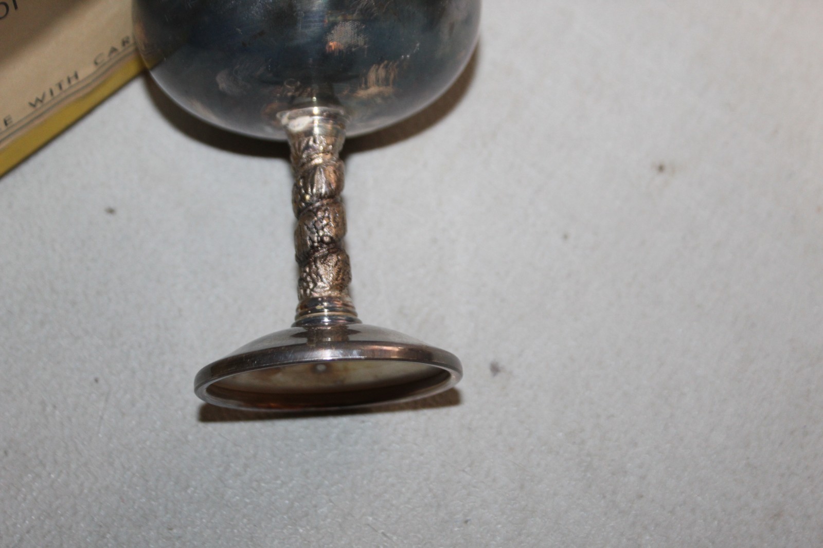 2 Vintage Silver Plate Champagne/Sherbet Glasses Cups Made in Spain 4.5 X 3.5"