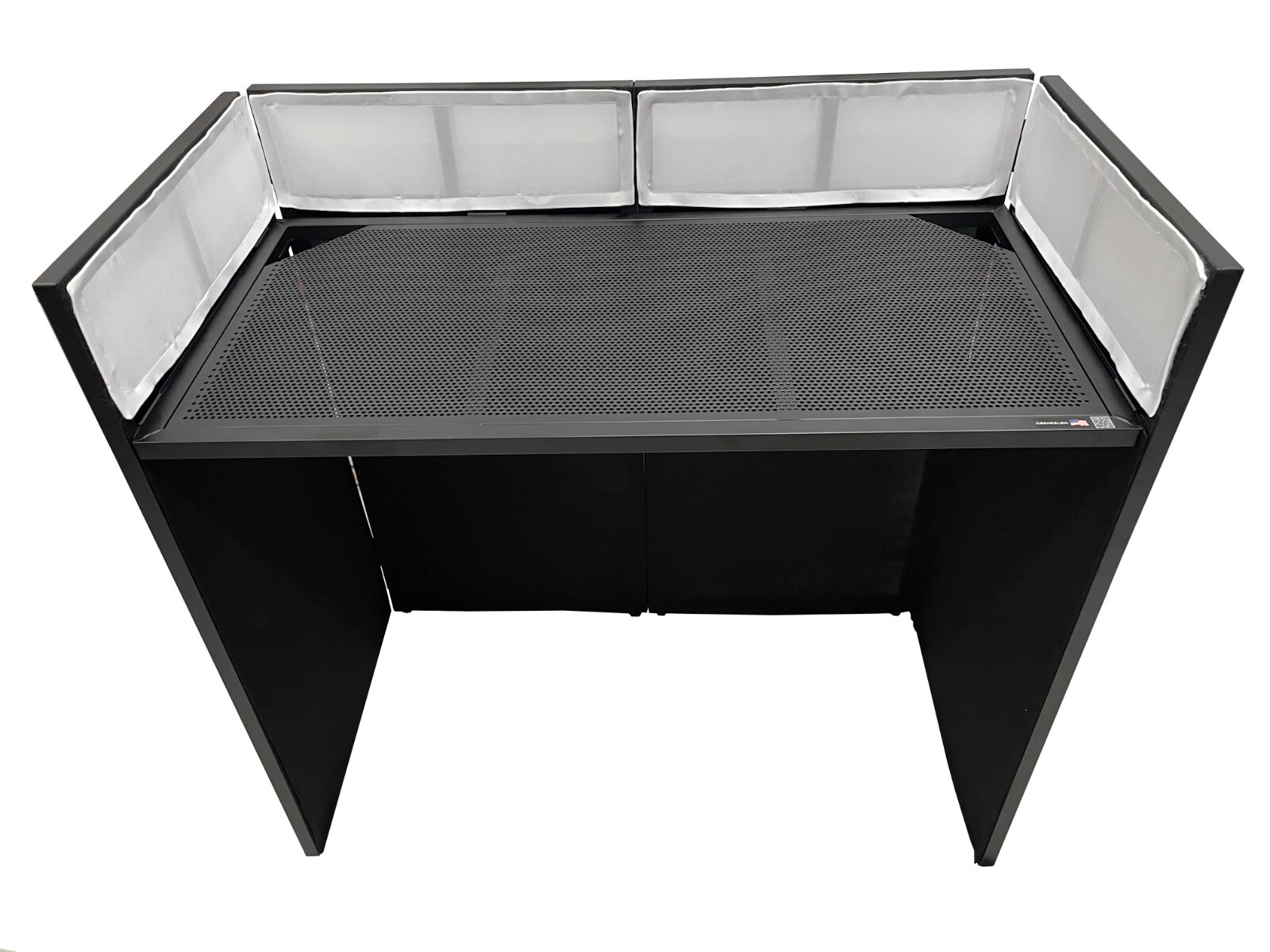 Large 46" Wide DJ Event Facade White/Black Scrim Booth+ Upper/Lower Color Mixing