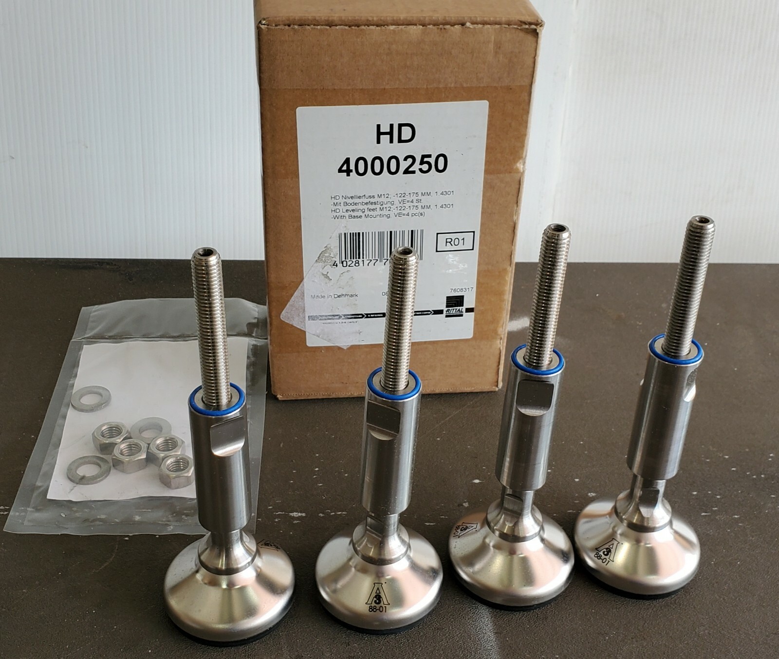 Rittal 4 Leveling Feet HD 4000.250