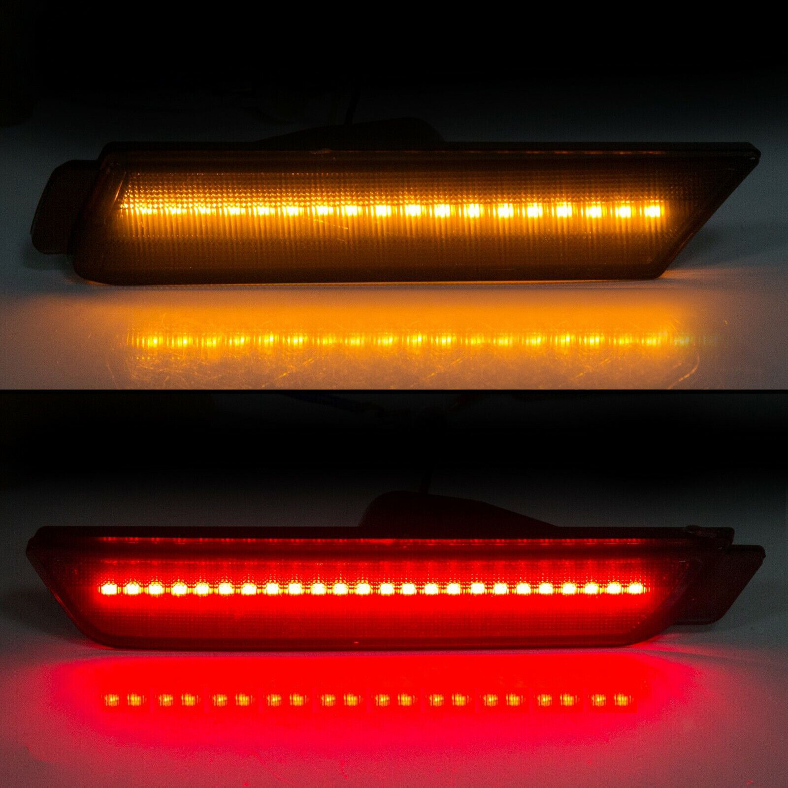 4PCS LED Bumper Side Smoked Marker Light Lamps Set For 2010-2015 Chevy Camaro