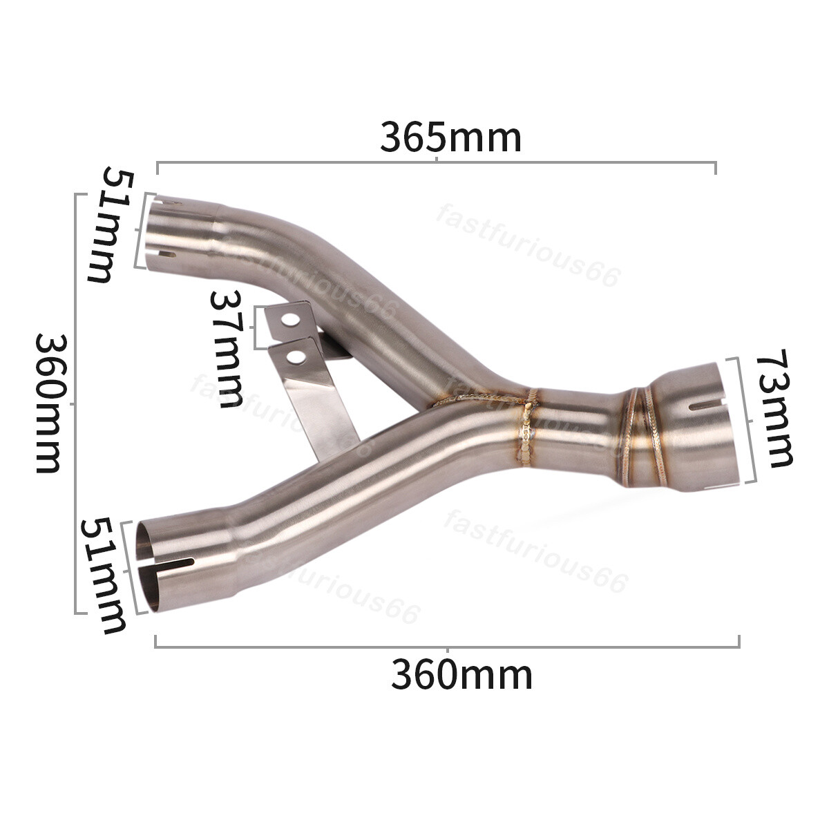 For Kawasaki Z1000 Ninja 1000 2010-2023 Exhaust Mid Connect Link Pipe Steel Tube