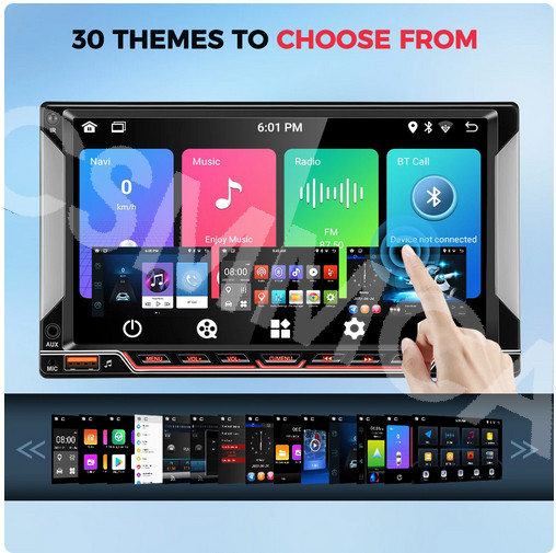 Touch Screen Car MP5 Player Bluetooth Stereo Radio GPS For CarPlay Android Auto