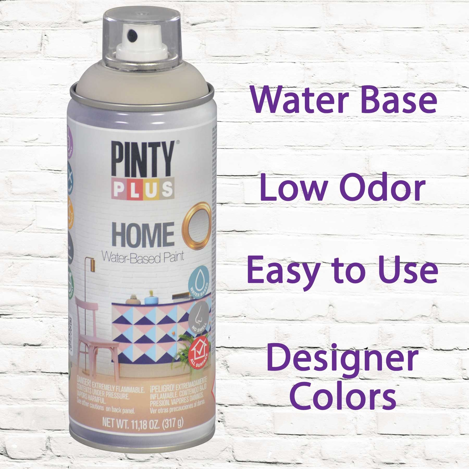Pintyplus Home Spray Paint, Case of 6 Cans - Assorted Colors
