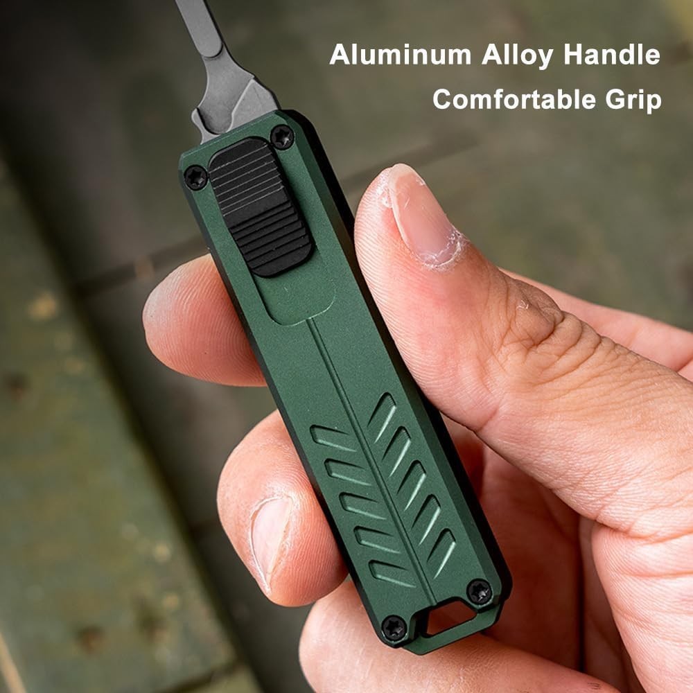 Automatic Utility Knife, Safety Auto Box Cutter Retractable, EDC Push Button